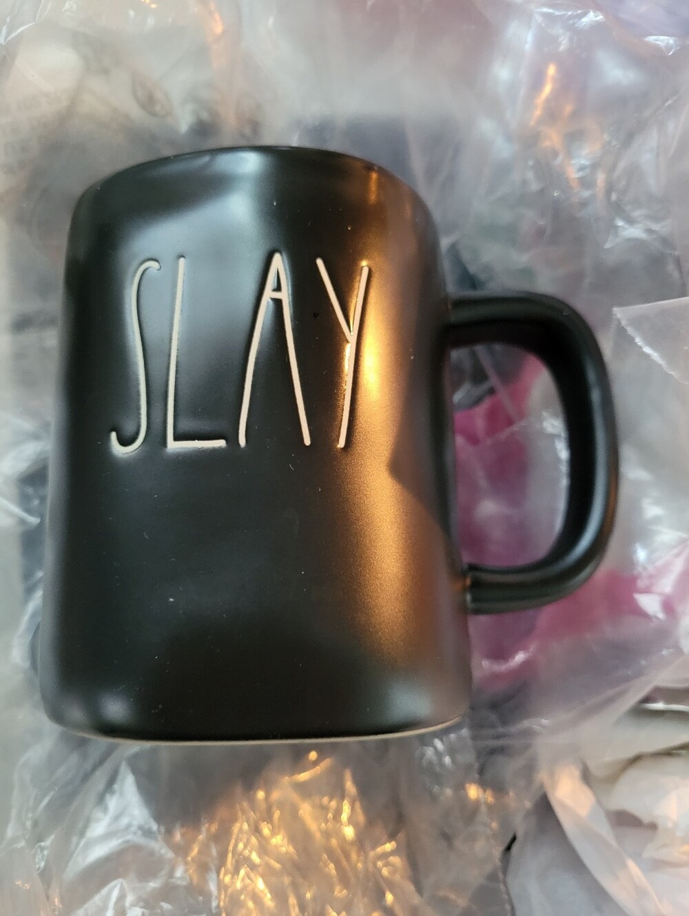 Rae Dunn Black & White "SLAY' Ceramic Mug, NWOT